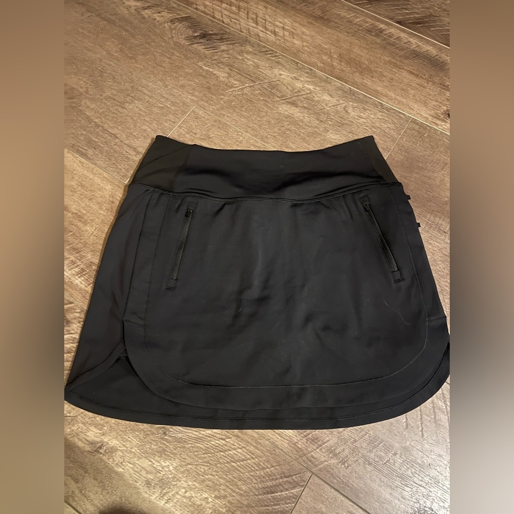 Athleta Women's Fairway Golf 16" Skort Black M Zippered Side Pockets - Picture 4 of 6
